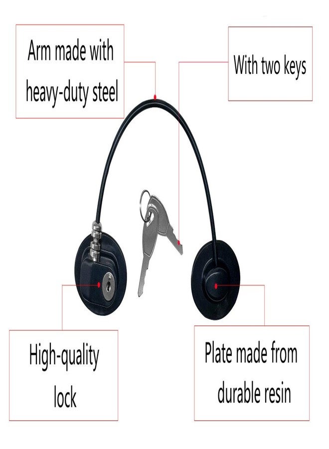 REZIPO 3 Pack Black Refrigerator Door Locks with 6 Keys, Key Locks for Fridge, Cabinet, File Drawer and More - Image 2